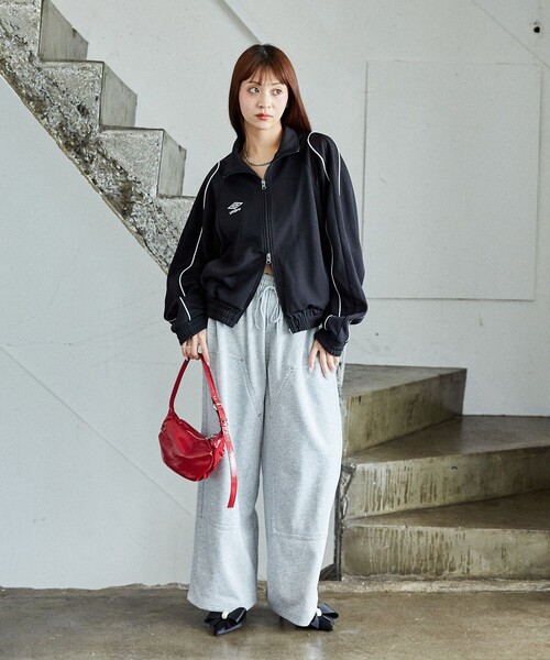 umbro（アンブロ） ジャージブルゾン フリ- サックスブルー レディース