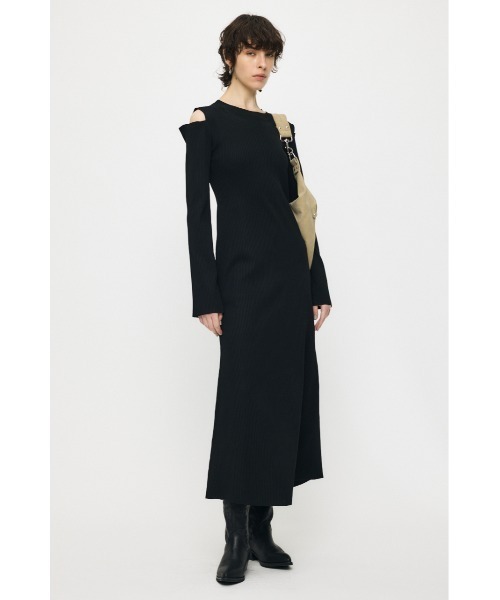 MOUSSY（マウジー） ワンピース OPEN SHOULDER ニットドレス