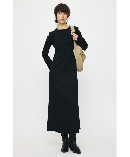 MOUSSY（マウジー） ワンピース OPEN SHOULDER ニットドレス