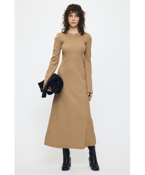 MOUSSY（マウジー） ワンピース OPEN SHOULDER ニットドレス