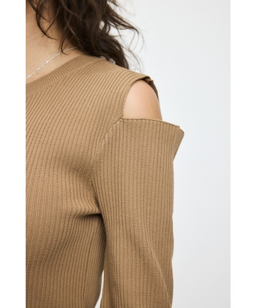 MOUSSY（マウジー） ワンピース OPEN SHOULDER ニットドレス