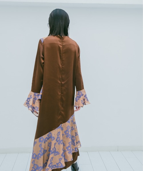 「sahara」 長袖ワンピース FREE グリーン レディースの画像
