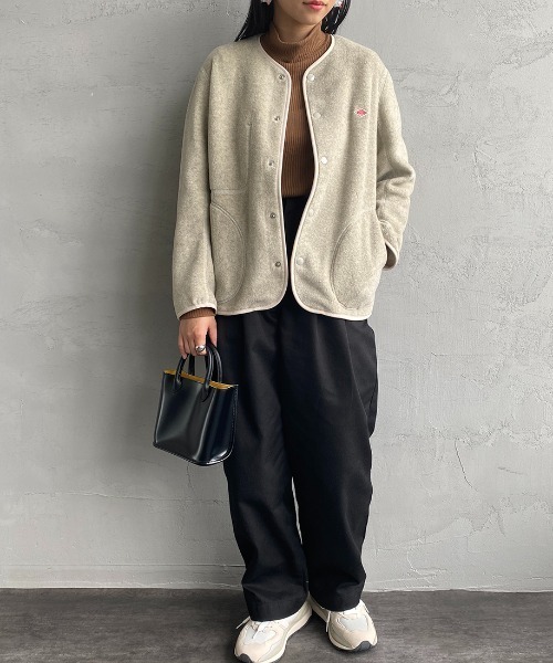 Danton（ダントン） ノーカラージャケット 36 グレー レディース