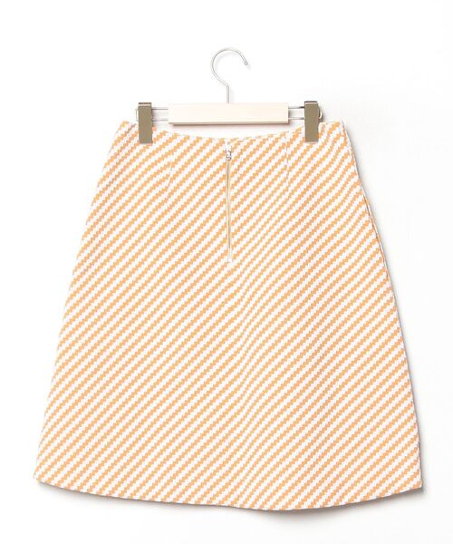 「CARVEN」 ストライプ柄スカート 38 オレンジ レディース_画像2