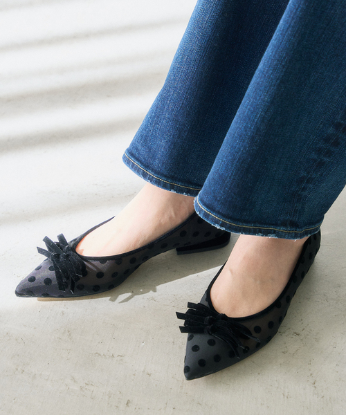 LE TALON（ル タロン） シューズ ポインテッドチュールメニーリボン