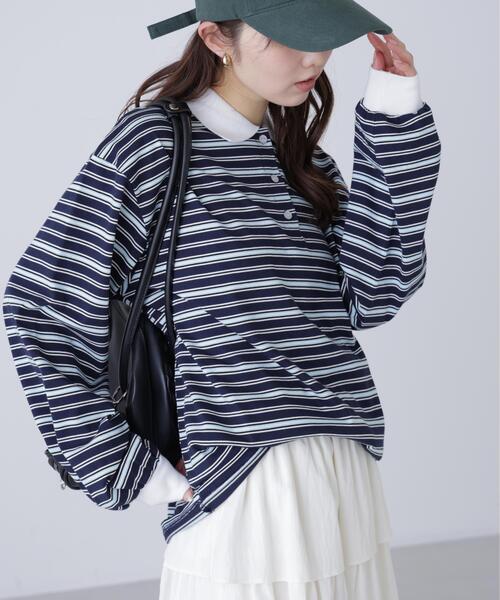 FREE'S MART（フリーズマート） tシャツ マルチボーダーラガー