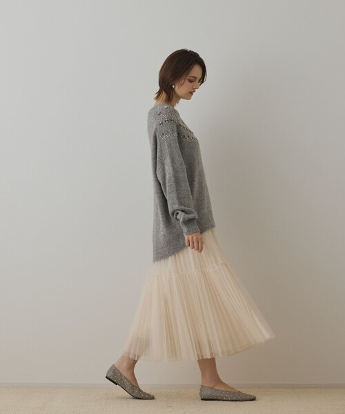 「GRACE CONTINENTAL」 フリルスカート 36 パープル レディース_画像4