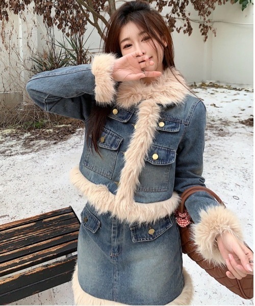 「almo」 「burlesque」セットアップ FREE ブルー レディース_画像7