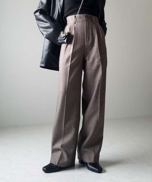 「me+em select」 パンツ MEDIUM ブラック レディース_画像3