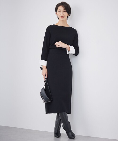 「ICB」 タイトスカート LARGE ネイビー レディース_画像4