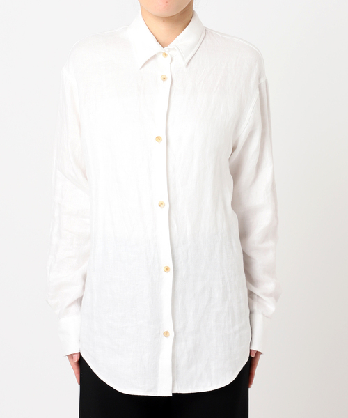 MUSE de Deuxieme Classe / ミューズドゥーズィーエムクラス | 2023SS | OGLINEN リネン シャツ | F | ホワイト | レディース Deuxieme Classe（ドゥーズィエムクラス） ブラウス シャツ *OGLINEN