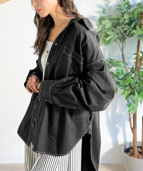 「Java」 長袖シャツ LARGE アイボリー レディース_画像2