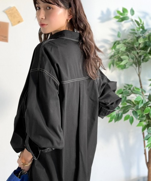 「Java」 長袖シャツ LARGE アイボリー レディース_画像3