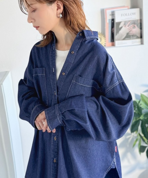 「Java」 長袖シャツ LARGE アイボリー レディース_画像6