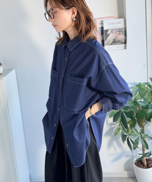 「Java」 長袖シャツ LARGE アイボリー レディース_画像7