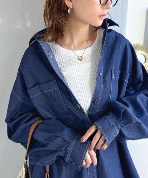「Java」 長袖シャツ LARGE アイボリー レディース_画像9