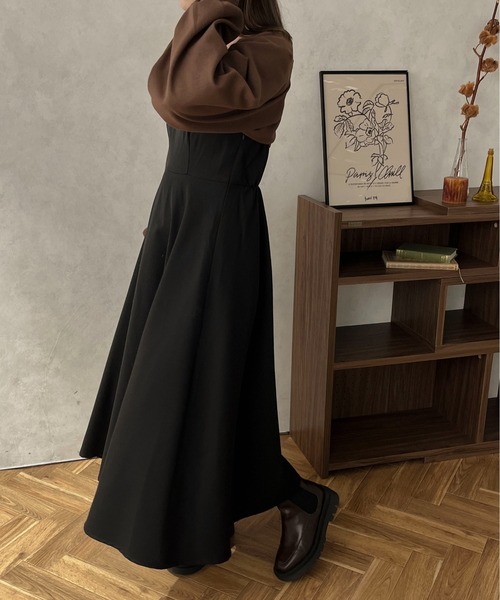「apres jour clair」 キャミソールワンピース X-LARGE ベージュ レディース_画像3