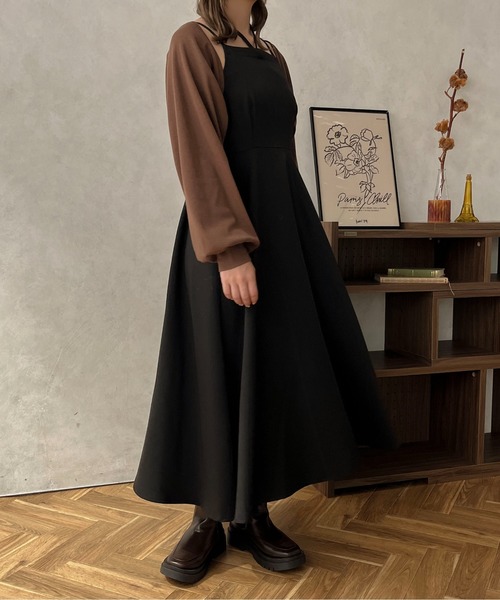 「apres jour clair」 キャミソールワンピース X-LARGE ベージュ レディース_画像4