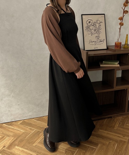 「apres jour clair」 キャミソールワンピース X-LARGE ベージュ レディース_画像6
