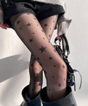 タイツ WEGO/スター柄シアータイツ レディースの詳細画像2