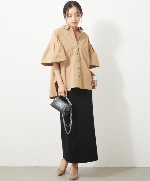 「CHIC STYLE」 タイトスカート LL グリーン レディース_画像3