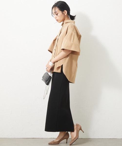 「CHIC STYLE」 タイトスカート LL グリーン レディース_画像4