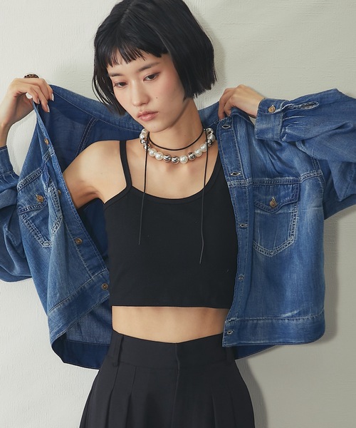ブラウス シャツ 配色ステッチシアーデニム レディース : ZOZOTOWN