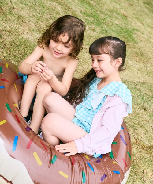 ラッシュガード 「UVカット」ガールズ ハートポケット サムホール付き ラッシュガード キッズ 子供 女の子 | pairmanon | 11