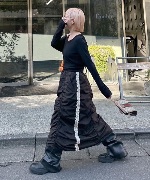 「Alley by w closet」 スカート FREE ブラック レディース_画像6