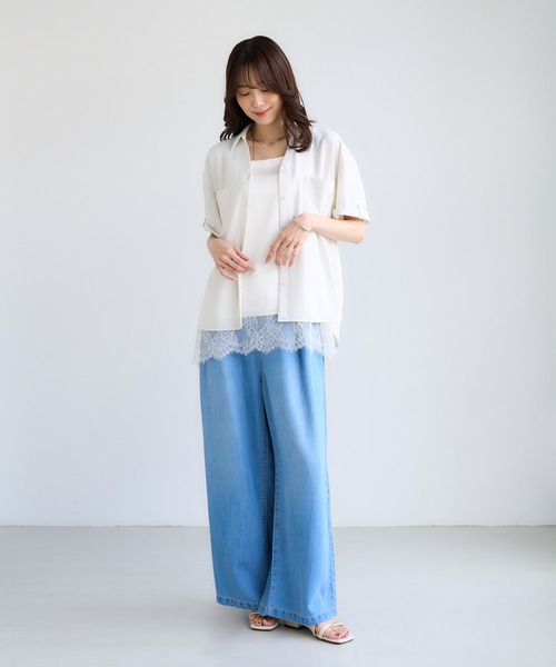 ROPE' PICNIC（ロペ ピクニック） ブラウス シャツ 半袖 カットジョー