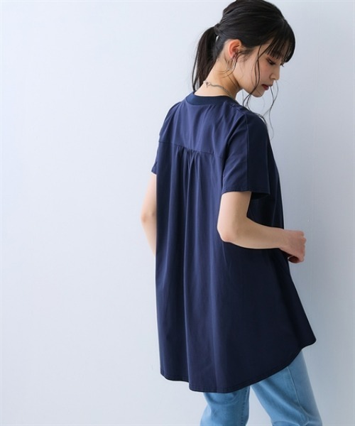 ニッセン（nissen） 軽量さらさらカットソーゆるシルエットチュニック