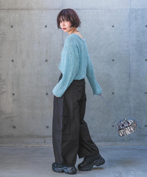 「PAGEBOY」 カーゴパンツ FREE カーキ レディース_画像5