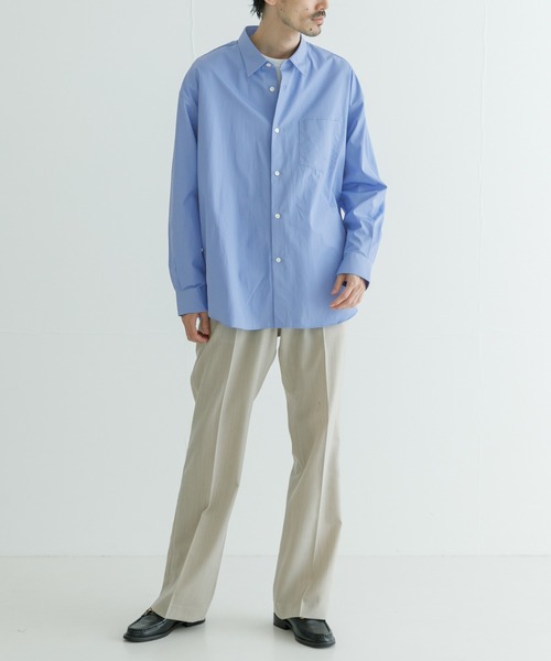 「THOMAS MASON」 長袖シャツ「URBAN RESEARCHコラボ」 MEDIUM ホワイト メンズ_画像4