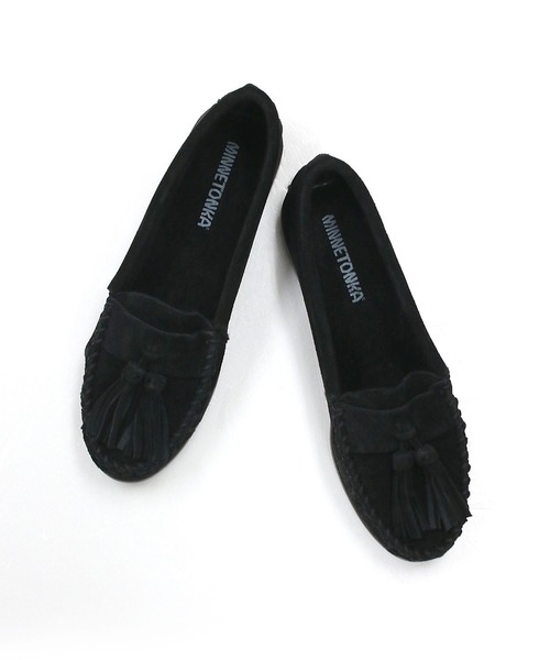 「Minnetonka」 モカシンシューズ 5 グレー レディース_画像6
