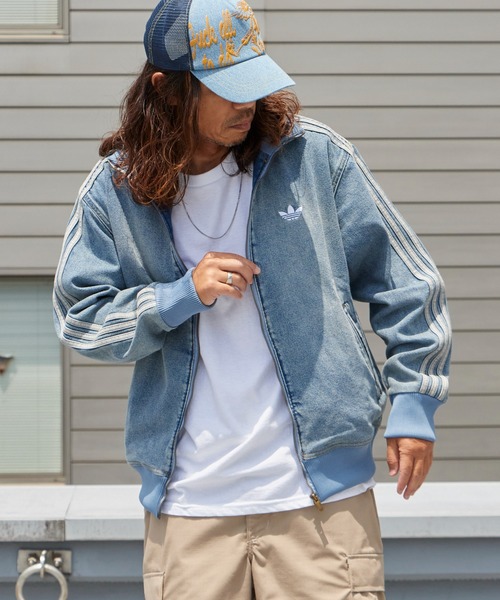 adidas（アディダス） デニムジャケット gジャン ファイヤーバード