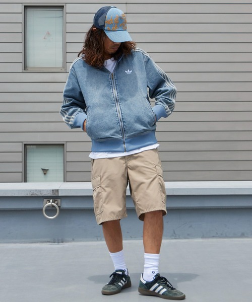 adidas（アディダス） デニムジャケット gジャン ファイヤーバード