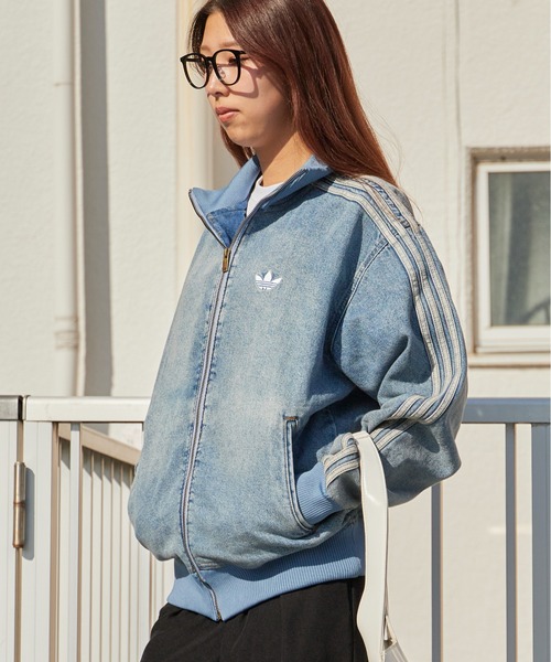 adidas（アディダス） デニムジャケット gジャン ファイヤーバード