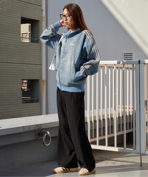 adidas（アディダス） デニムジャケット gジャン ファイヤーバード