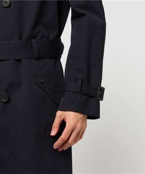 【美品】ジョンローレンスサリバン コットンツイル トレンチコート 定番 ブラック JOHN LAWRENCE SULLIVAN トレンチコート コート COTTON TWILL