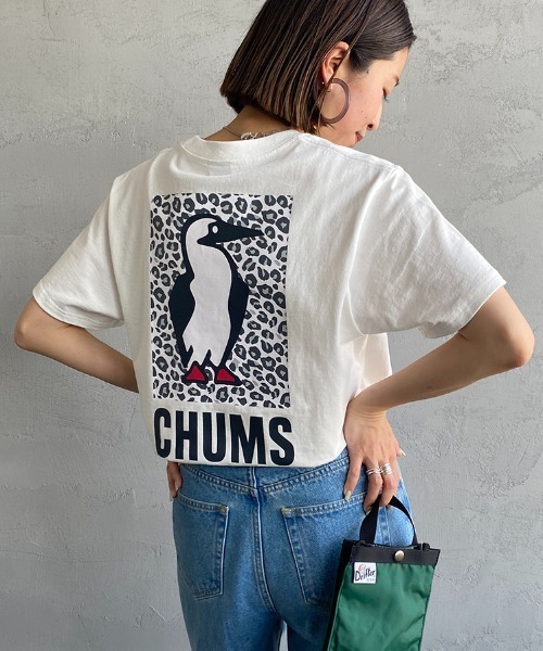 CHUMS tシャツ Tシャツ [CHUMS/チャムス] 別注 レオパード柄