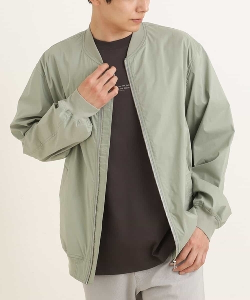 完成品 ジャケット イージーケア 洗濯機で洗える タイプライターリブブルゾン Ma 1 モッズ ミリタリージャケット カラー ミント Reflect Com Pl