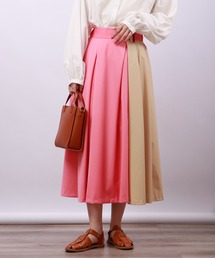TRANOI スカート バイカラーフレアロングスカート : ZOZOTOWN Yahoo!店