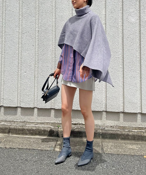 BELPER NY ニットポンチョ 秋におすすめのニットポンチョ】｜EFFE