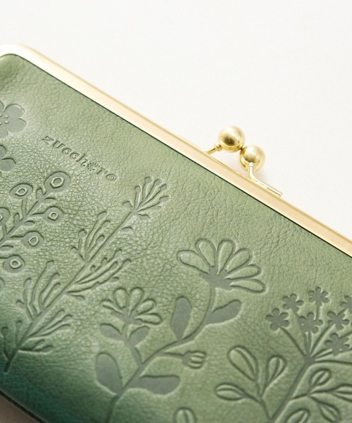 財布 zucchero/ズッケロ 日本製 本革 がま口 長財布 大容量 レディース