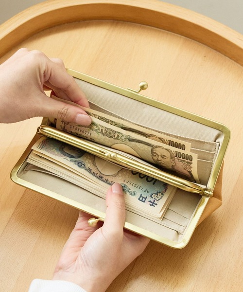 zucchero がま口財布 財布 zucchero/ズッケロ 日本製 本革 がま口 長財布 大容量 レディース