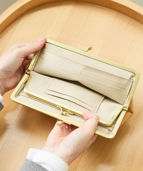 財布 zucchero/ズッケロ 日本製 本革 がま口 長財布 大容量 レディース