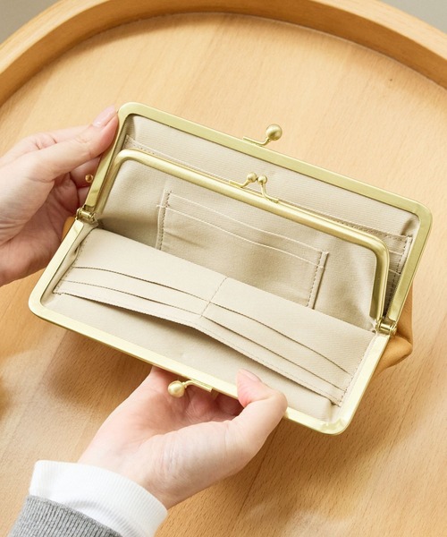 財布 zucchero/ズッケロ 日本製 本革 がま口 長財布 大容量 レディース