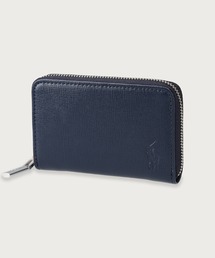 【2025年新作】 コインケース LAUREN RALPH POLO エンボスレザー コイン ジップ 小物
