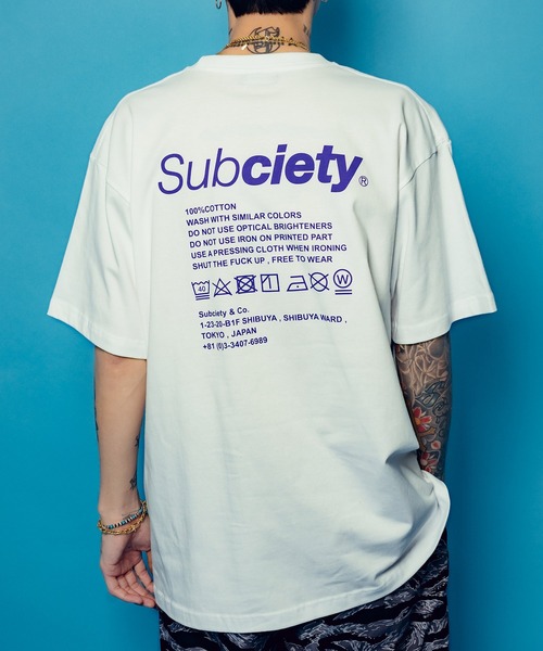 Subciety（サブサエティ） tシャツ LABEL TEE メンズ レディース