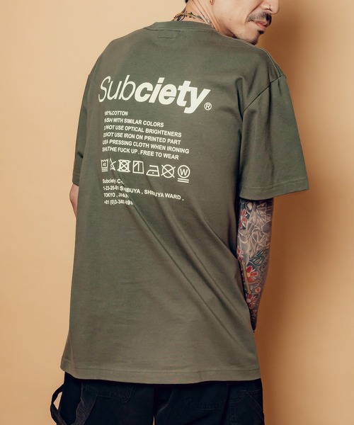 Subciety（サブサエティ） tシャツ LABEL TEE メンズ レディース